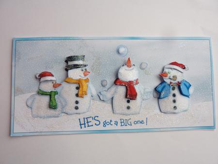 He's Got a Big One! - Dl Card Front with Decoupage by Rosina Walker
