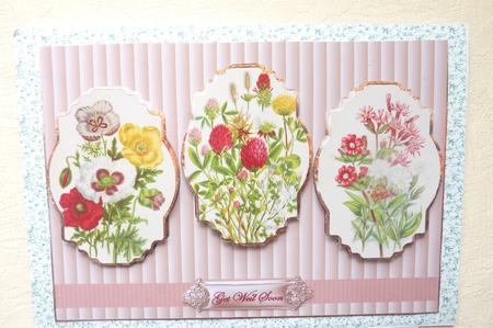 Countyside Flowers Panel Card with Toppers by Rosina Walker