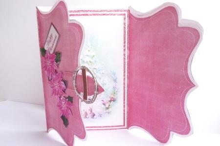 Sleeping Santa Pink Buckle Bracket Mini Card Kit by Rosina Walker