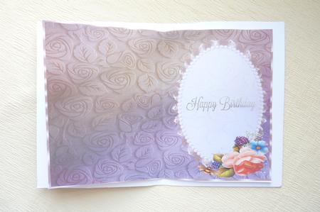 Beautiful Embossed English Roses Insert 2 by Rosina Walker