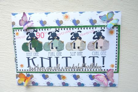 Yarn and Knitting Needles Background Paper by Rosina Walker