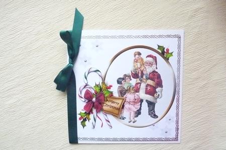 8x8 Vintage Santa with Children by Rosina Walker