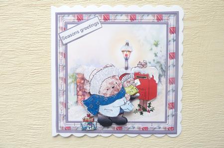 Posting a Christmas Card with Decoupage by Rosina Walker