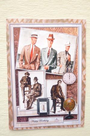 Male Card Vintage Fashion by Rosina Walker