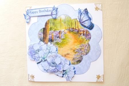 Bluebell Wood with Anemones Floral Framed Scene by Rosina Walker