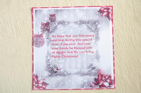 Insert to Compliment Christmas Window Red Decorations by Rosina Walker