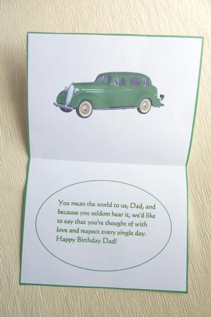 Green Vintage Car Landscape A5 Insert by Rosina Walker
