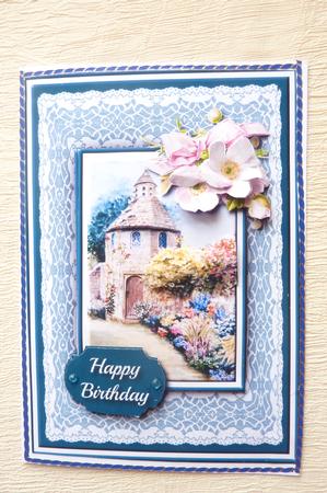 The Dovecote on Lace Quick Card by Rosina Walker