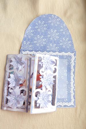 Blue Robin Fancy Swirl Gatefold Card & E Kit by Rosina Walker