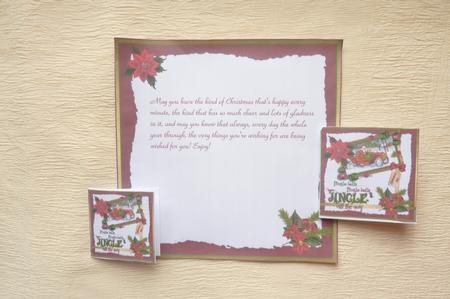 8x8 Jingle All the Way with Vintage Santa Insert Plate by Rosina Walker