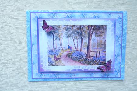 Bluebell Wood with Butterflies Decoupage by Rosina Walker