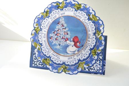 Singing Birdies Mchristmas Hnyear 3D Picture Doily C & E Kit by Rosina Walker