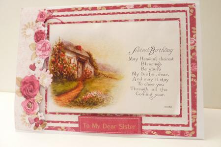 Beautiful Sister's Birthday Greeting by Rosina Walker