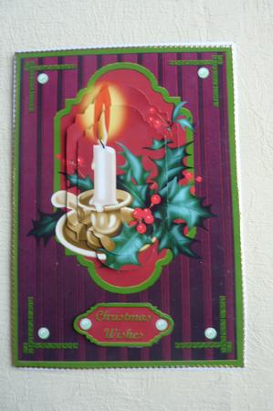Christmas Candle Card Front by Rosina Walker