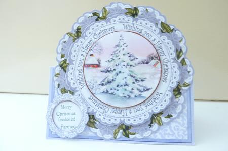 Snow Tree Wu Happy Christmas 3D Picture Doily C & E Kit by Rosina Walker