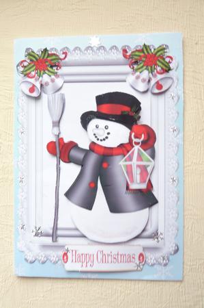 Snowman with Silver Bells by Rosina Walker