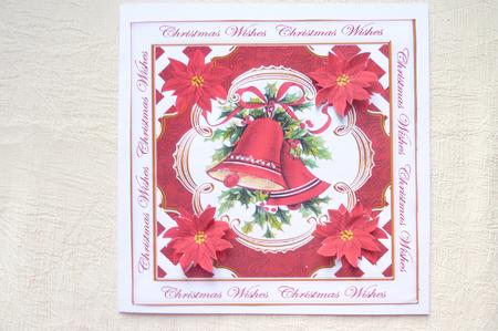 Christmas Bells Christmas Wishes Lattice Corner 8in Topper by Rosina Walker