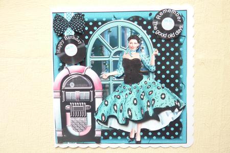 Rock and Roll Window Card Front Mini Kit by Rosina Walker