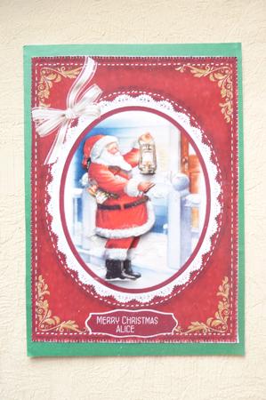 A4 Santa Checking the List  by Rosina Walker