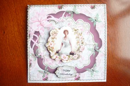 Victorian Lady with Roses and Butterflies by Rosina Walker