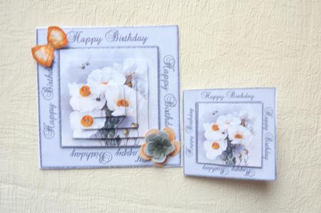 Happy Birthday Vintage Painted Wild Roses Decoupage Topper by Rosina Walker