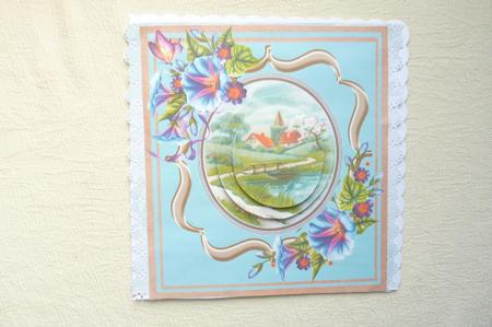 Lovely Spring Scene and Morning Glory. by Rosina Walker