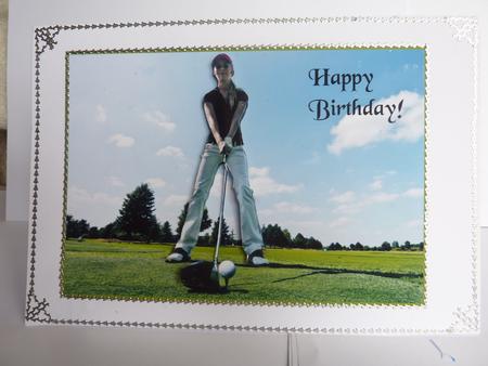 Female Golf Themed Side Stacker by Rosina Walker