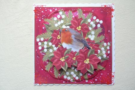 Robin and Poinsettia Christmas Mini Kit by Rosina Walker