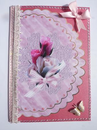 Floral Scalloped Edge Fold Card by Rosina Walker