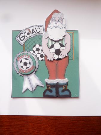 Kickin' Santa Over the Top Card by Rosina Walker