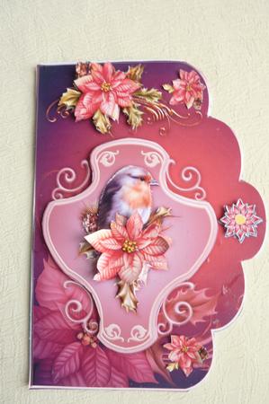 Christmas Charisma Scallop Card Front with Step by Step by Rosina Walker