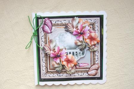 Floral Fantasy Reflections Card Front and Decoupage by Rosina Walker