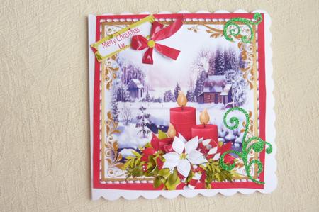 Beautiful Christmas Scene and Candles . by Rosina Walker