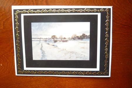 Winter Sympathy Watercolour Background by Rosina Walker
