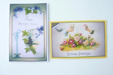 Vintage Birthday Journal Cards - 6 x 4 by Rosina Walker