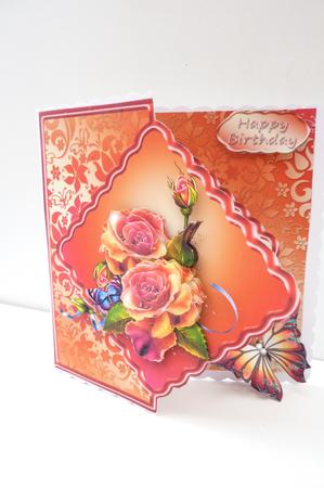 Summer Roses Offset Diamond Card Mini Kit by Rosina Walker