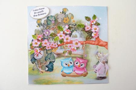 Owls and Blossoms by Rosina Walker