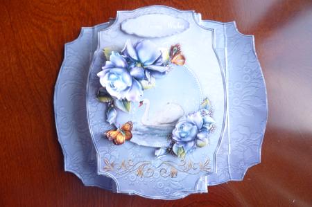 Porcelain Swan Pop-out Card Mini-kit by Rosina Walker
