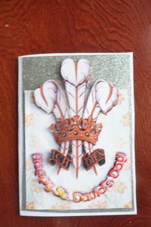 St. David's Day Prince of Wales' Feathers by Rosina Walker