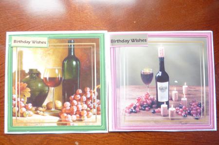 Wine Card Fronts with Sentiment Tags by Rosina Walker