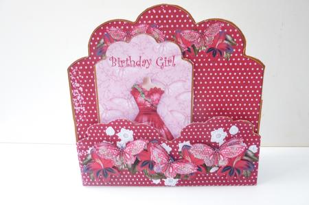 Red Dot Butterfly Birthday Girl Fashion Tag Cf Minikit by Rosina Walker