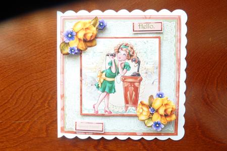Calling to Say Hello 8x8 Card Mini Kit and Decoupage by Rosina Walker