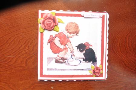 Girl & Cat Mini Kit - Vintage Style by Rosina Walker