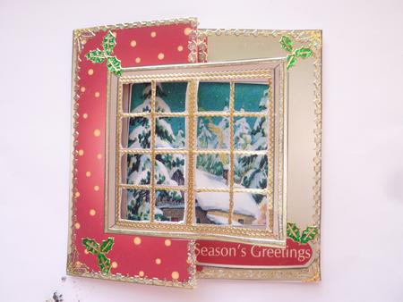 Christmas Scene and Window Fold Back 4 by Rosina Walker