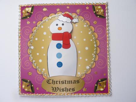 Snowmen Toppers Pink by Rosina Walker