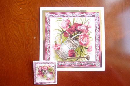 Vintage Floral Birthday Card Topper by Rosina Walker