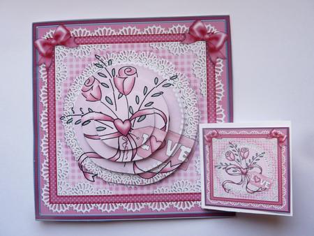 Lovely Roses Quick Card with Circle Pyramage by Rosina Walker