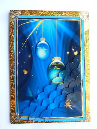Deep Blue Baubles Wavy Corner Stacker by Rosina Walker