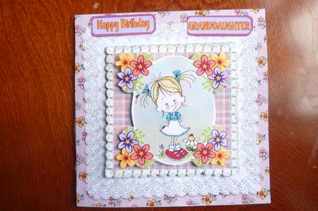 Little Girl with Ladybugs by Rosina Walker