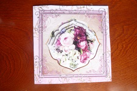 Summer Roses Card with Shaped Layers by Rosina Walker